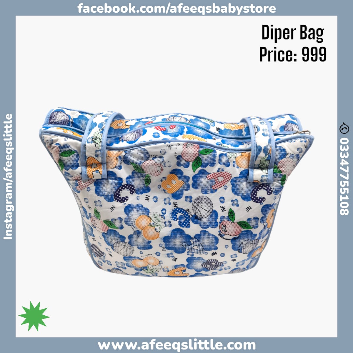 Soft Light Weight Diaper Bag