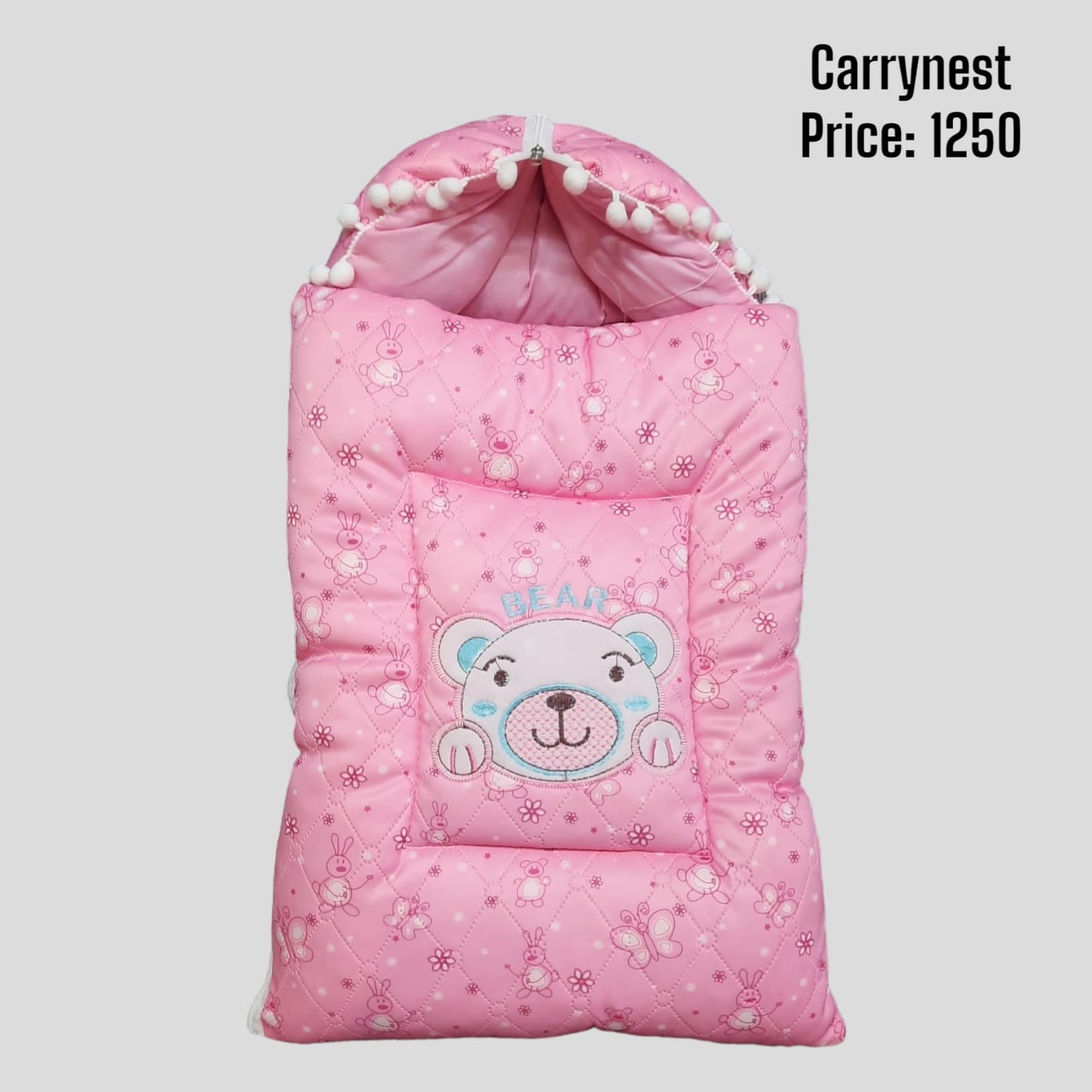 Cute Bear Zip Hood Carrynest