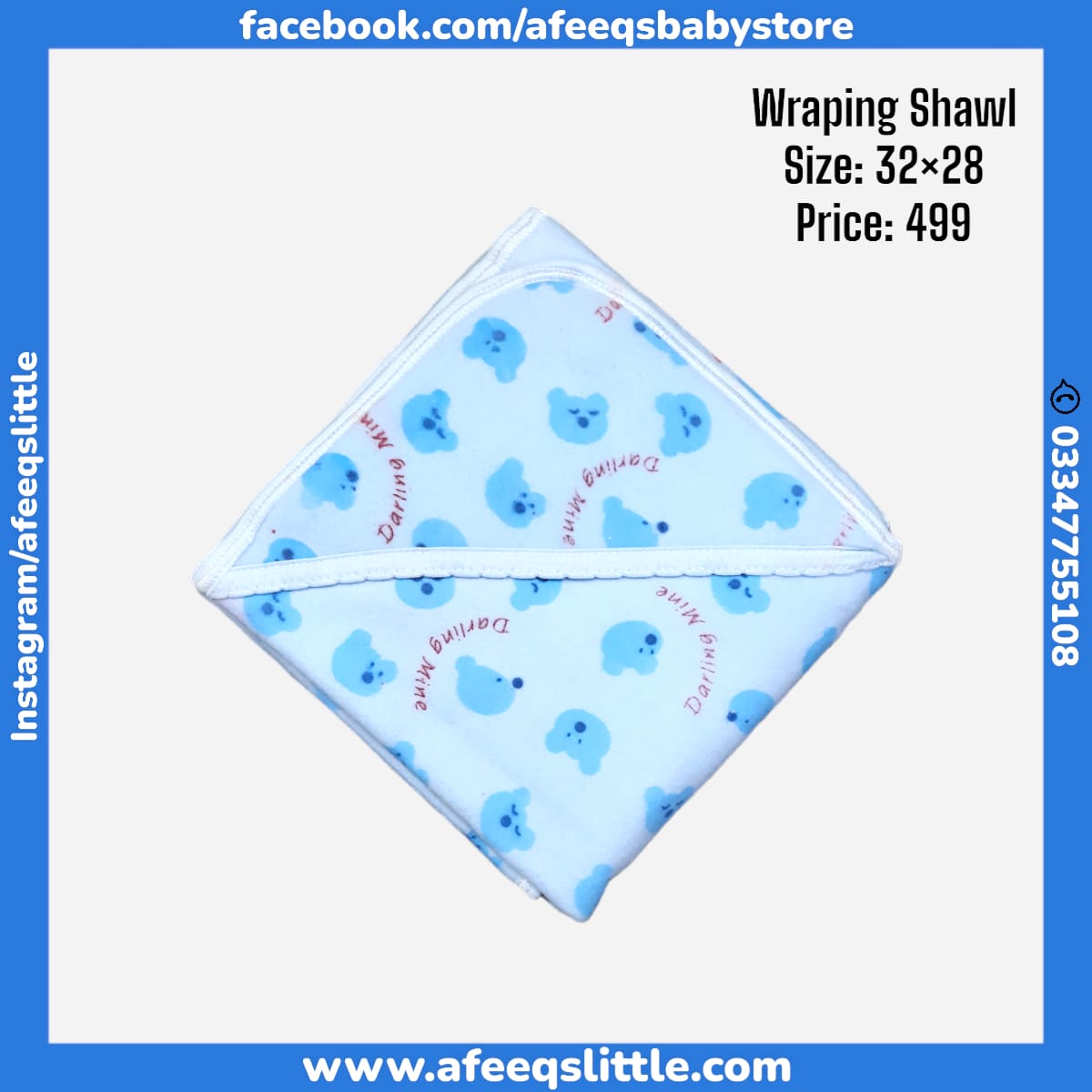 Teddy Bear Baby Hooded Wrapping Shawl