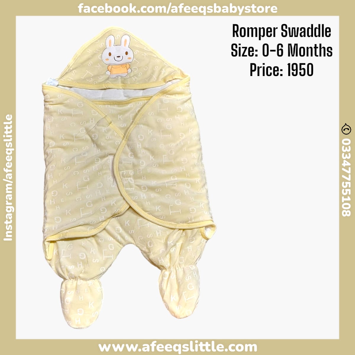 Alphabet Romper Swaddle