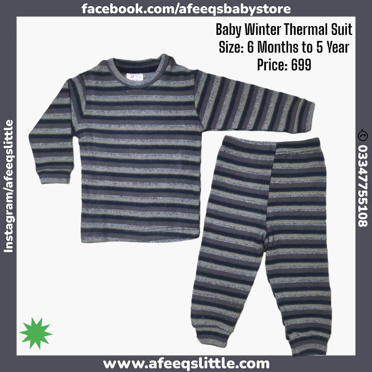 Warm Winter Thermal Night Suit