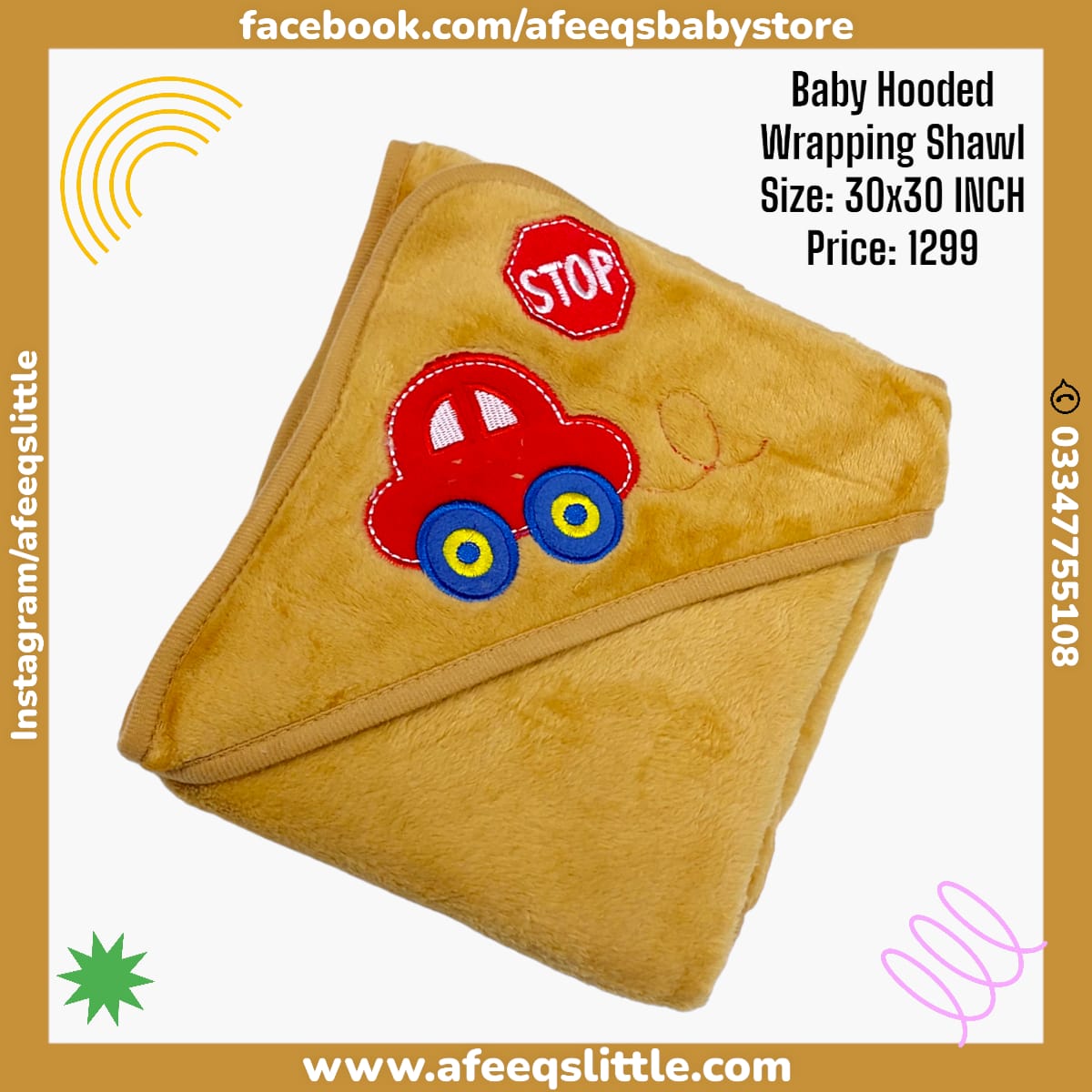 Soft & Warm Baby Character Hooded Wrapping Shawls