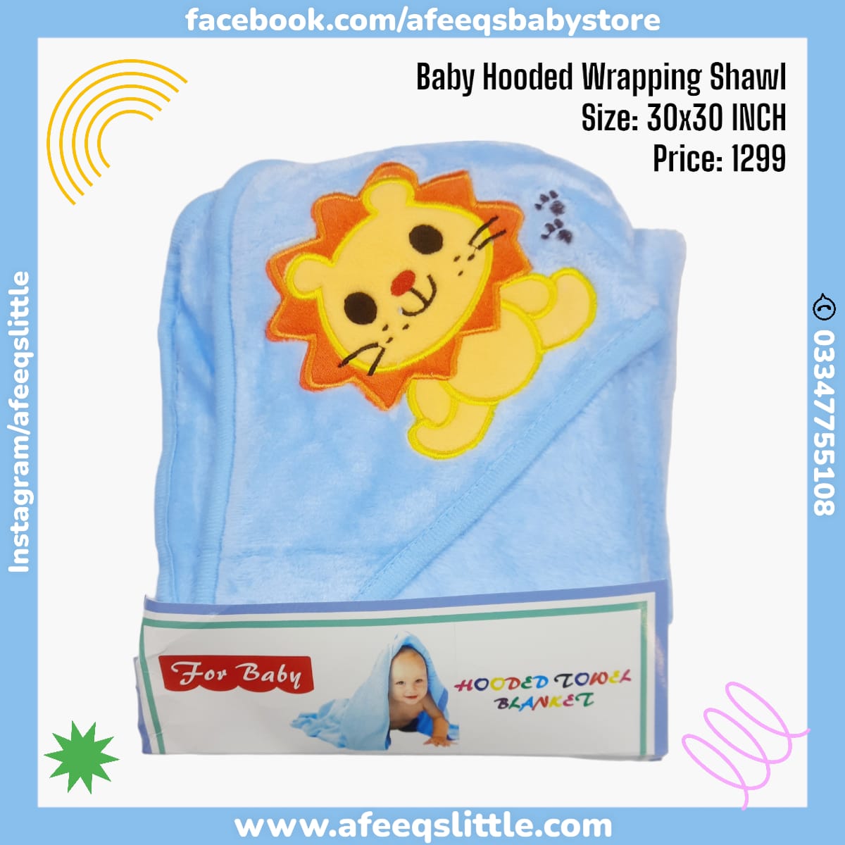 Animal Character Soft & Warm Baby Hooded Wrapping Shawls