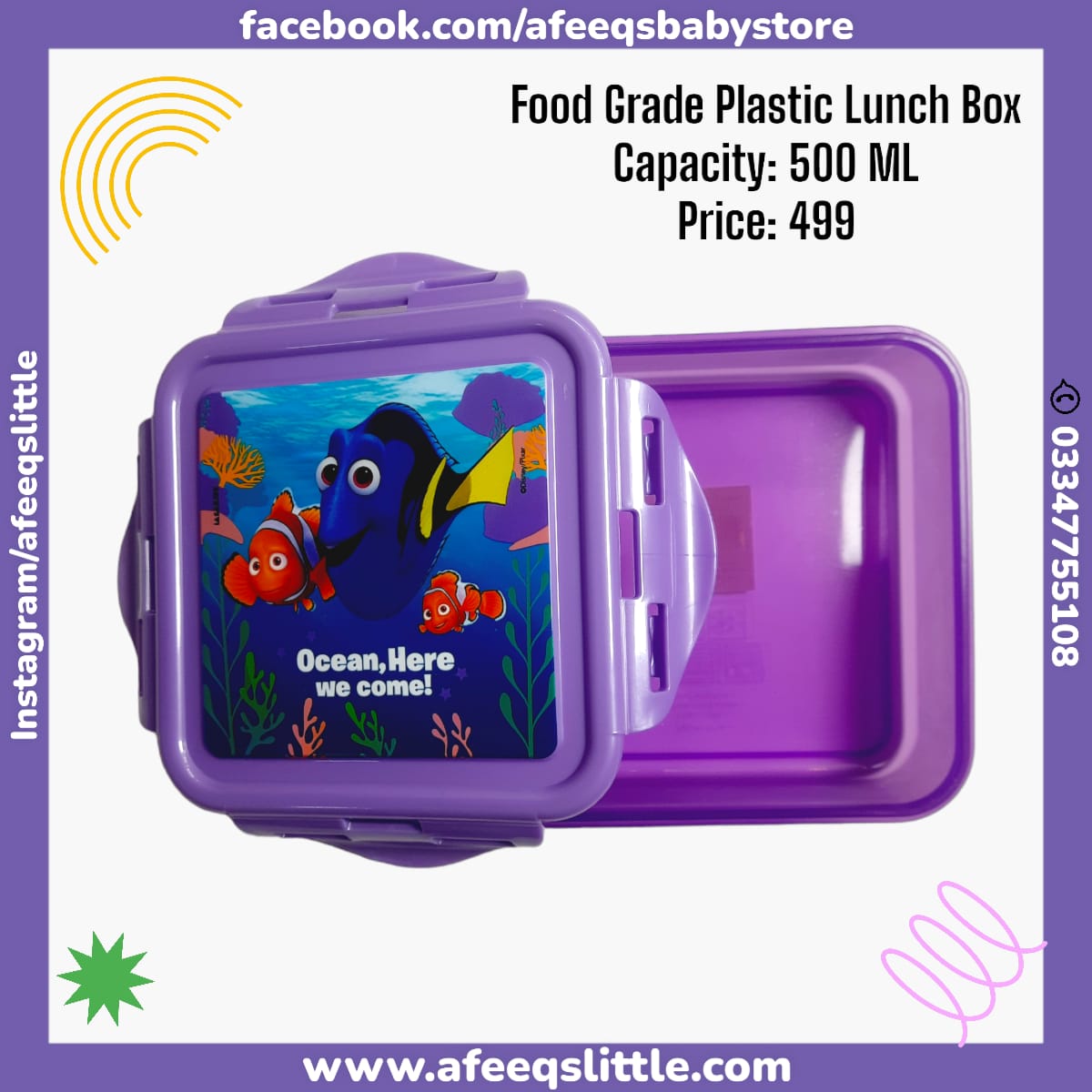 Imported Cartoon Character Food Grade Plastic Lunch Box