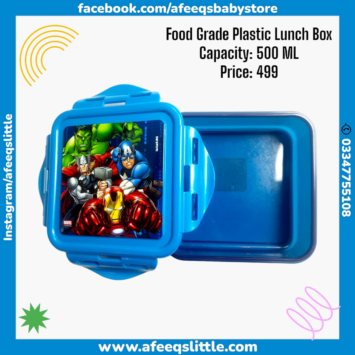 Imported Cartoon Character Food Grade Plastic Lunch Box