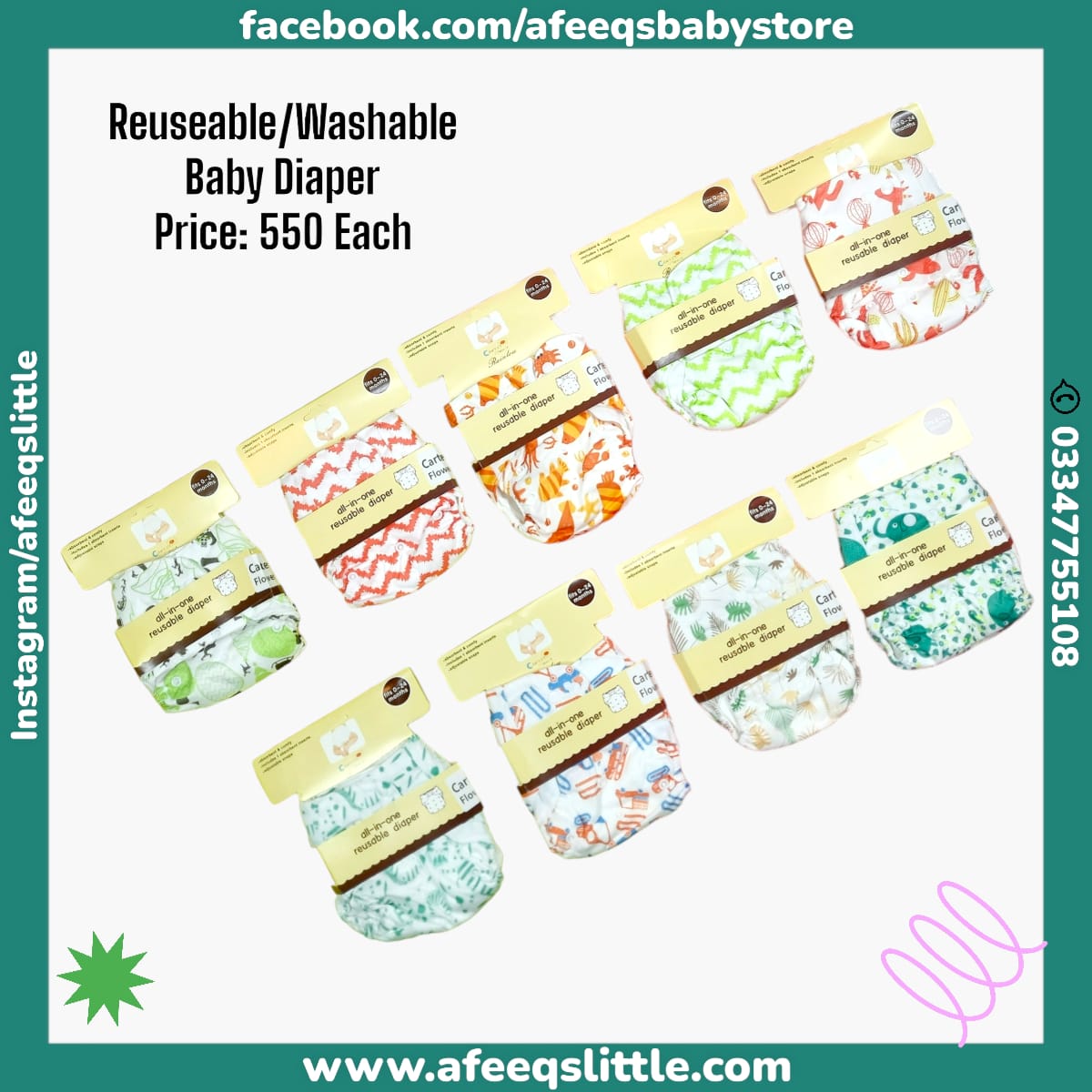 Reuseable/Washable Baby Diaper