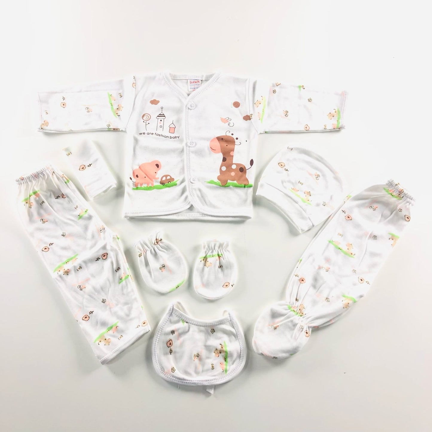 7 piece starter setcotton 0-3m