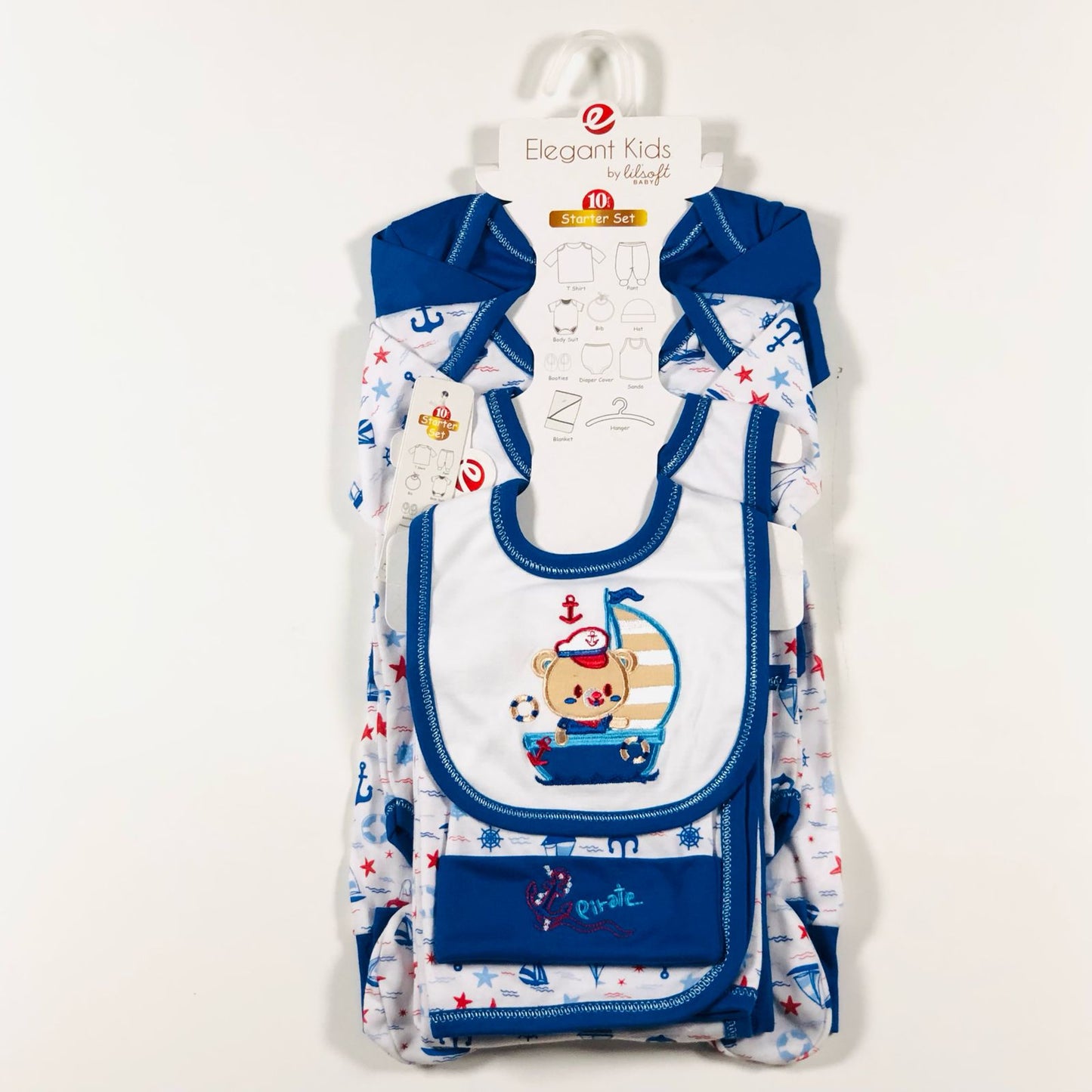 Elegant High Quality 10 Piece Cotton Starter Set 0-3month