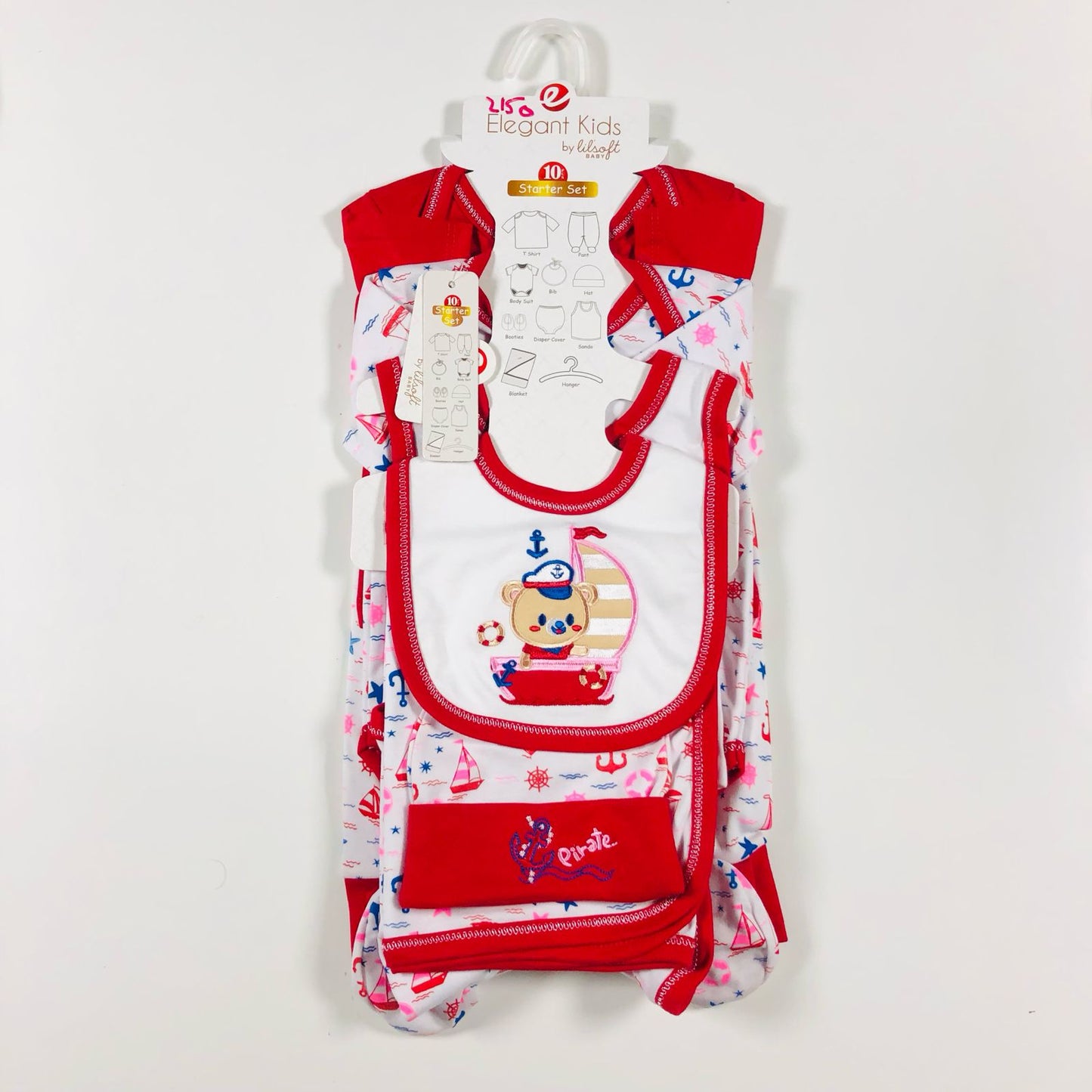 Elegant High Quality 10 Piece Cotton Starter Set 0-3month