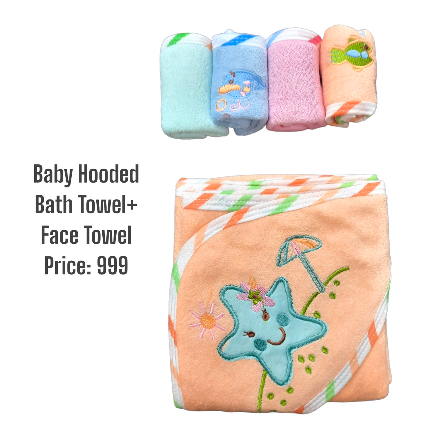 Baby Hooded Bath & Face Towel