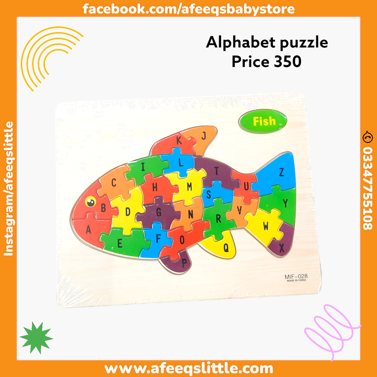 Alphabet Wooden Puzzle Board - Educational Toy
