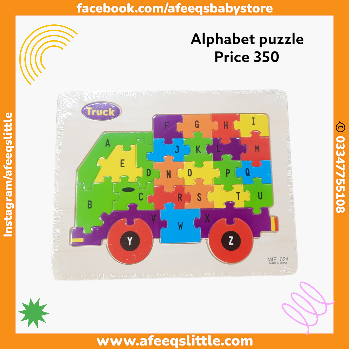 Alphabet Wooden Puzzle Board - Educational Toy