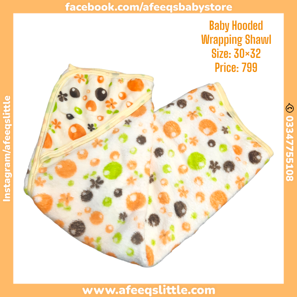 Baby Hooded Wrapping Shawl