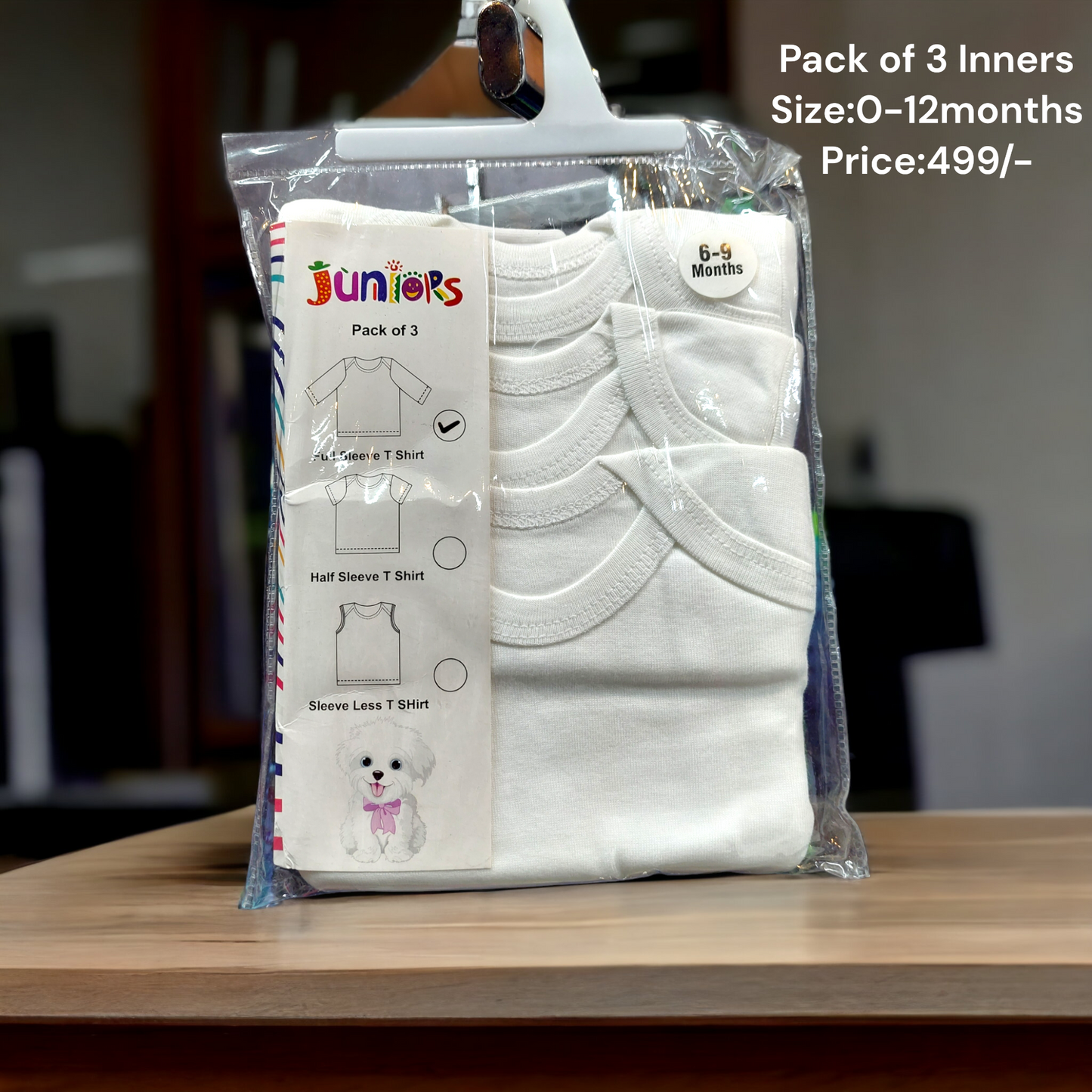 Pack of 3 White Inners