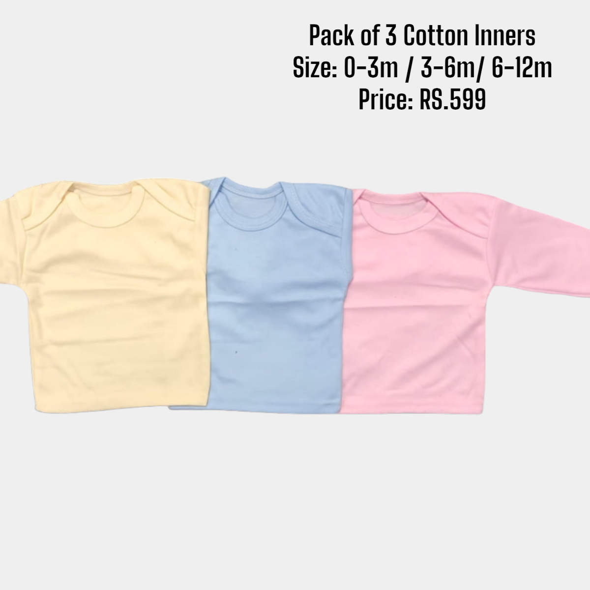 Pack of 3 Cotton Inners