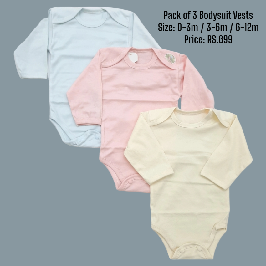 Pack of 3 Bodysuit Vests