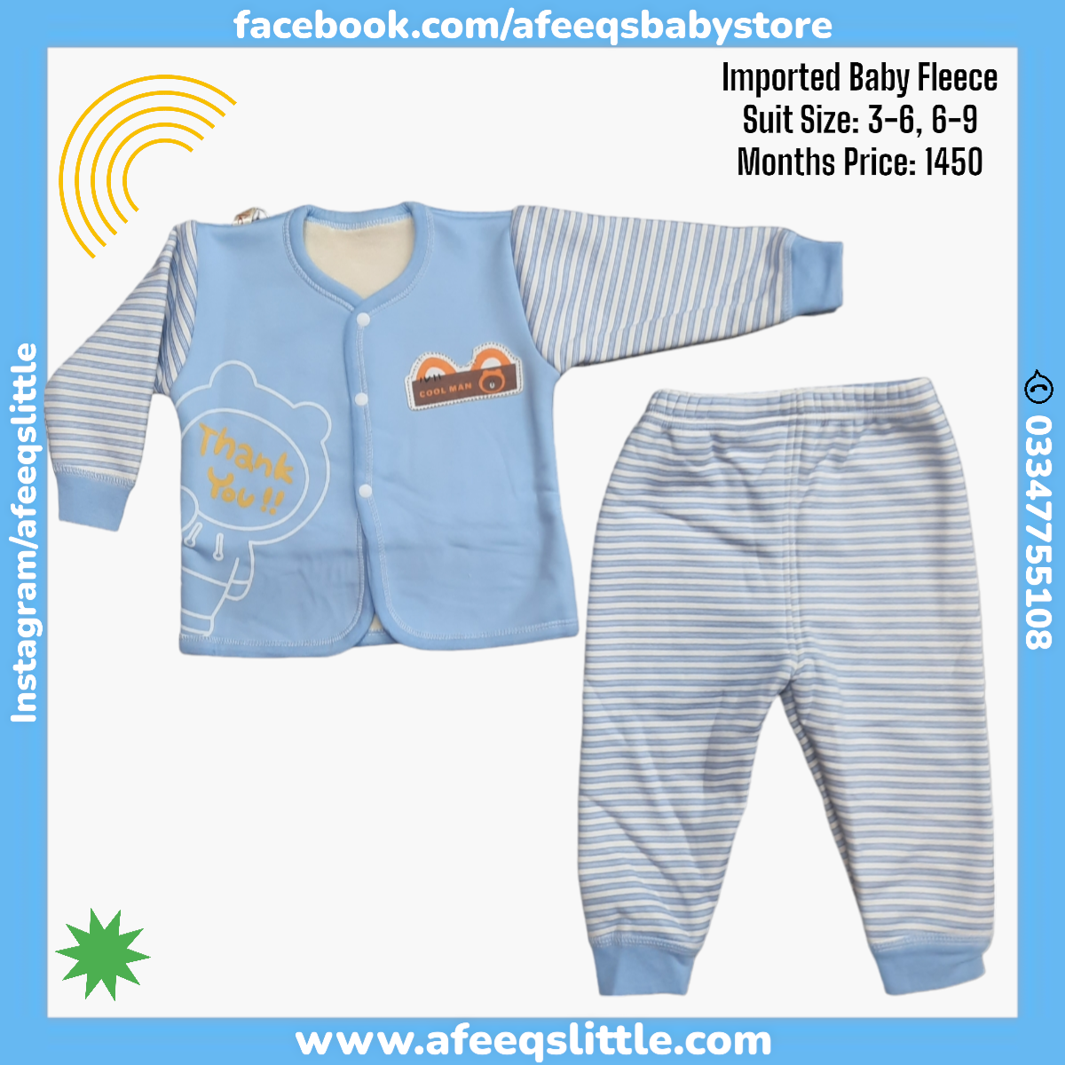 Cool Man Imported Baby Fleece Suit
