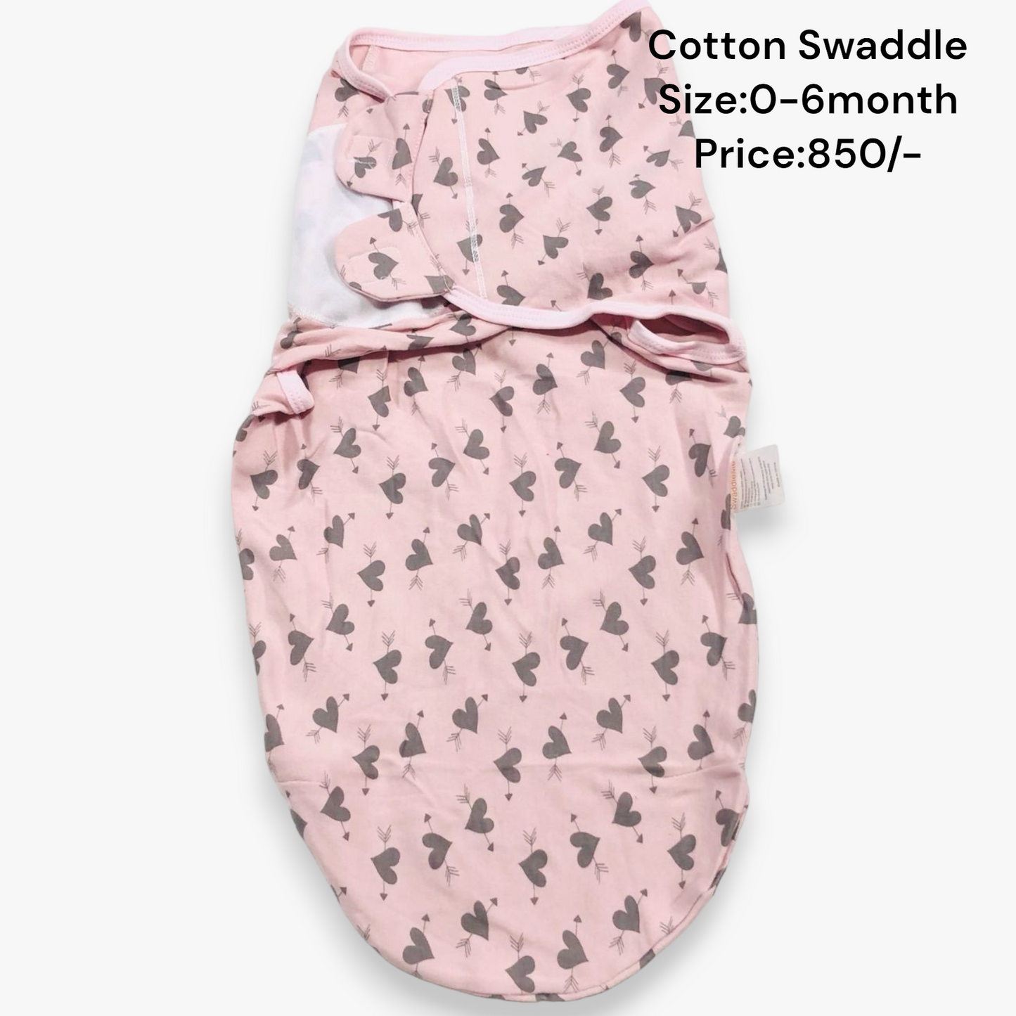 Cotton Baby Swaddle Peach Imported