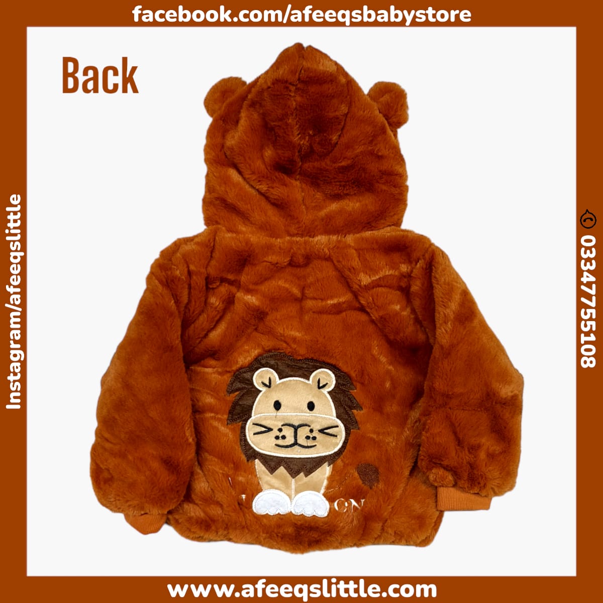 Premium Quality Baby Hooded Fur Upper