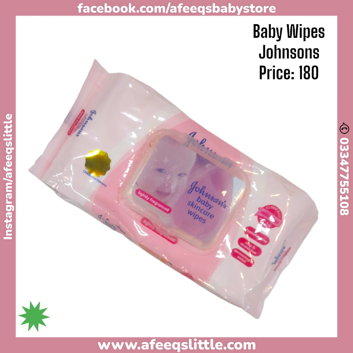 Baby Diaper Wipes - 40 Strong Cloth Wipes