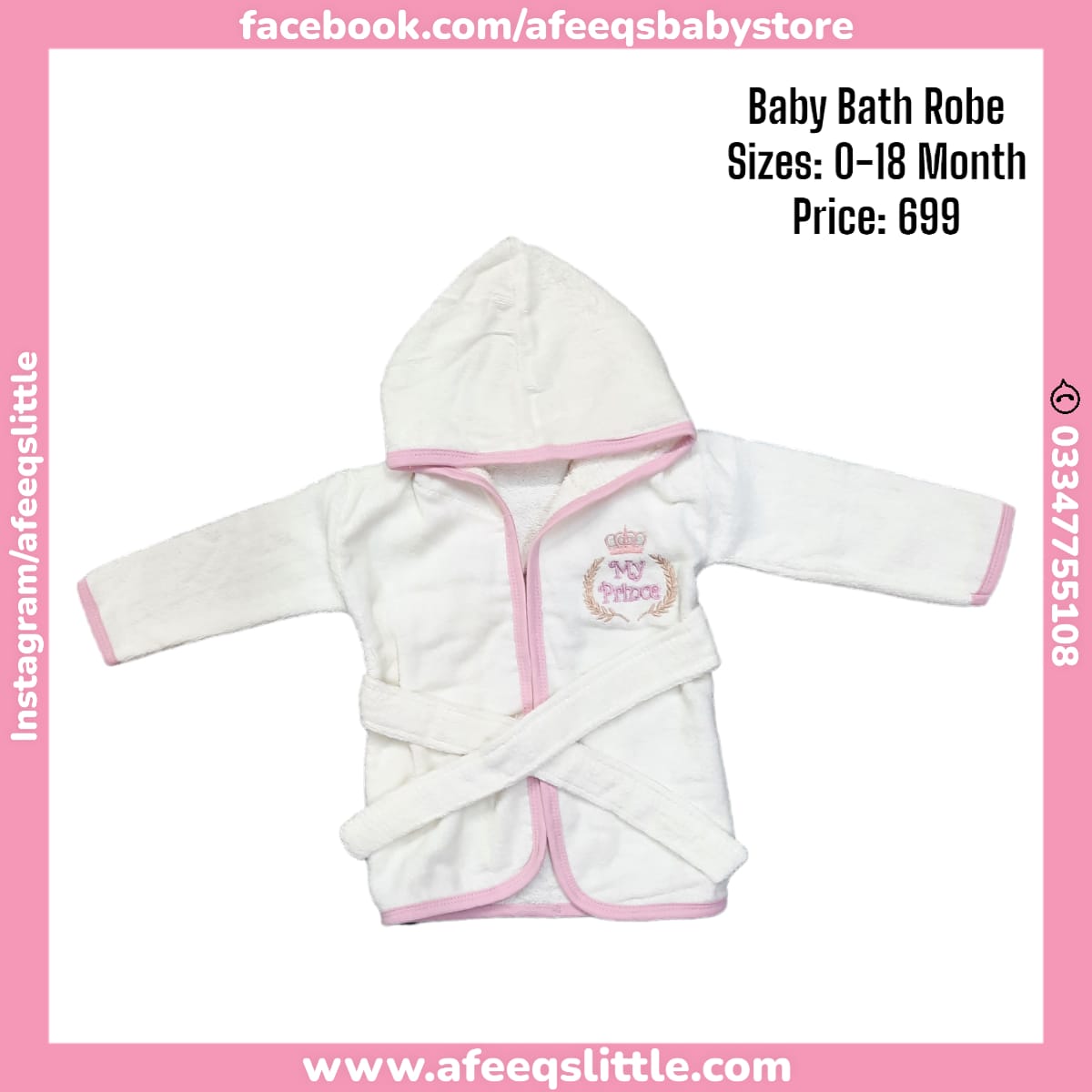 Baby Bathrobe White