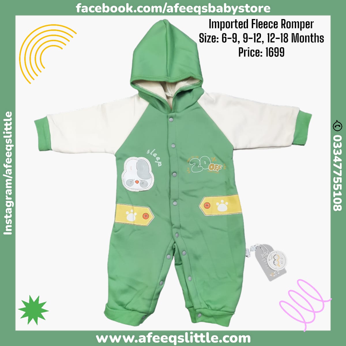 High Quality Fleece Hooded Romper