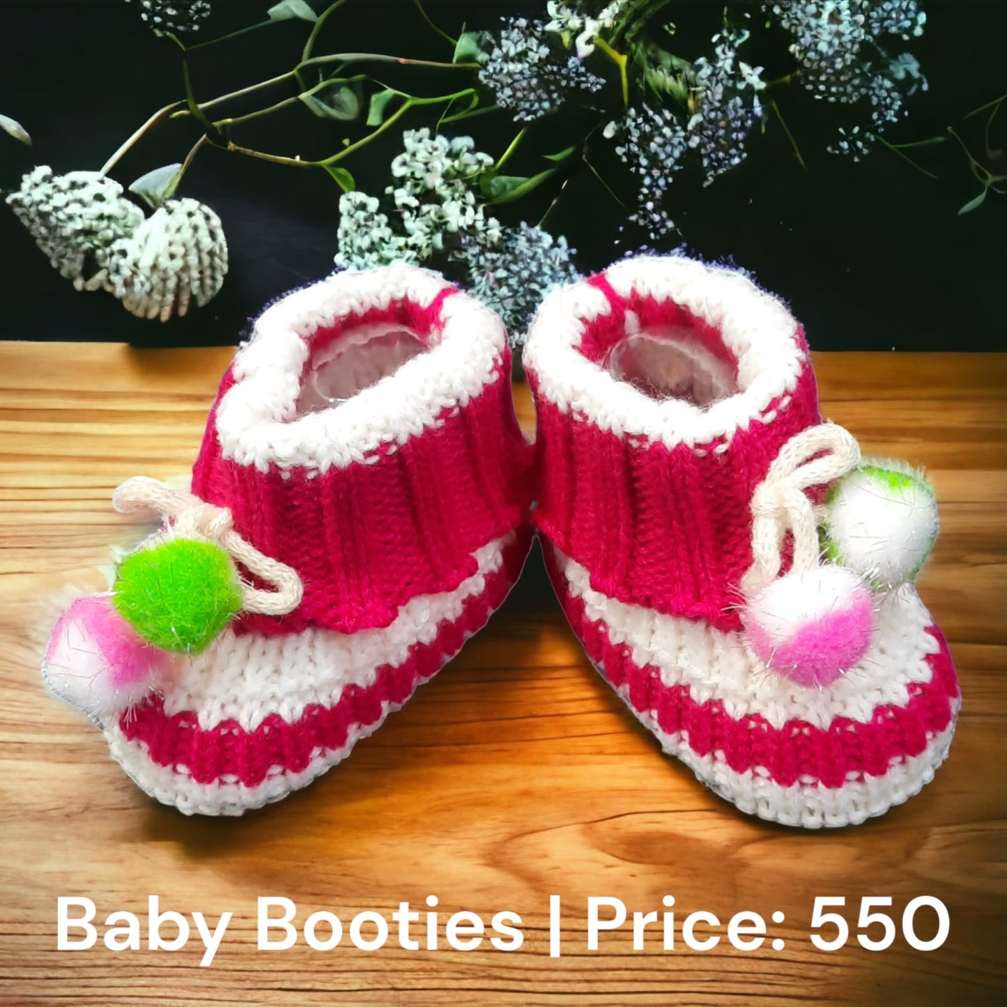 Beautiful Baby Booties 0-3month
