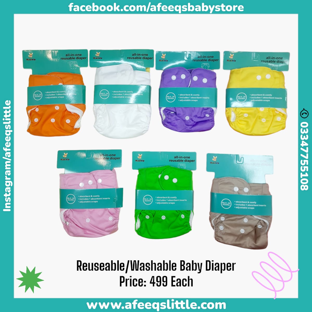 Reuseable/Washable Baby Diaper