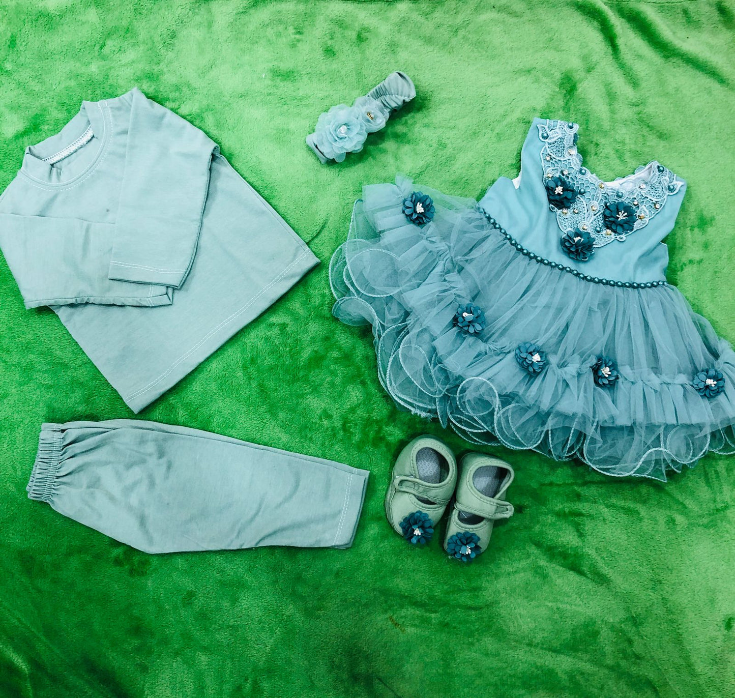Beautiful daddy's girls frock set 0-6month