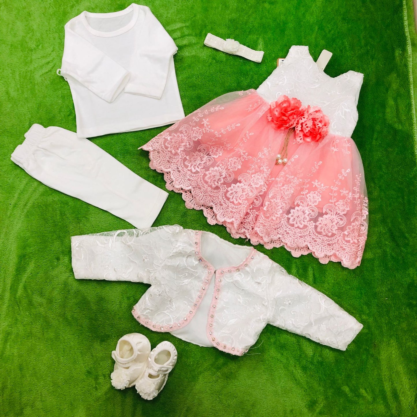 Beautiful daddy's girls frock set 0-6month