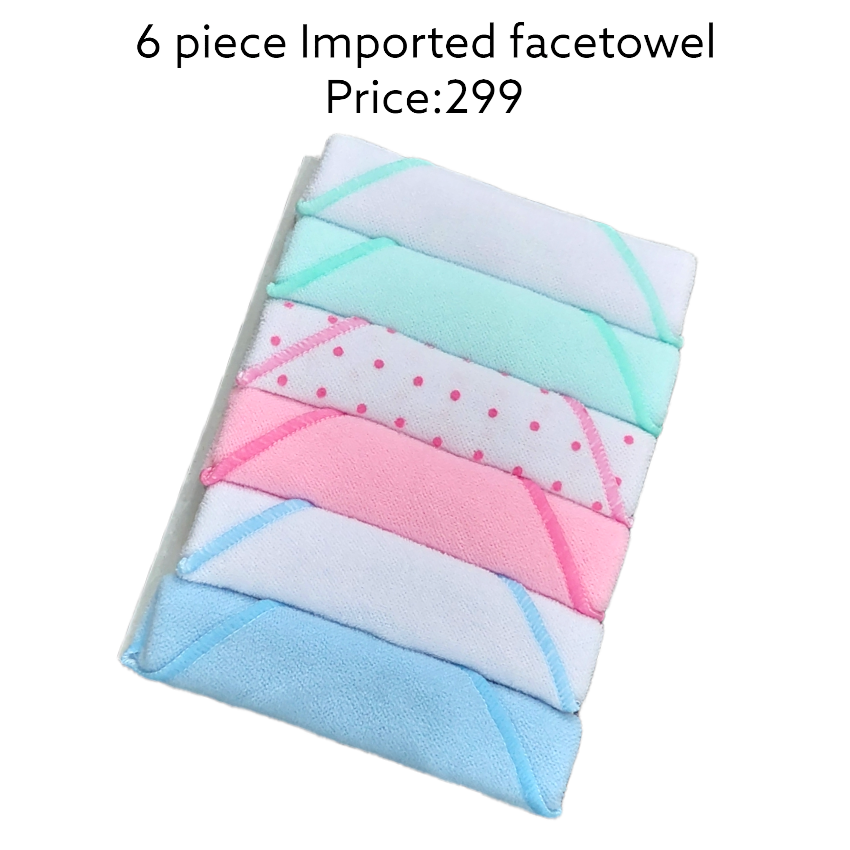 6 Piece Imported Facetowel