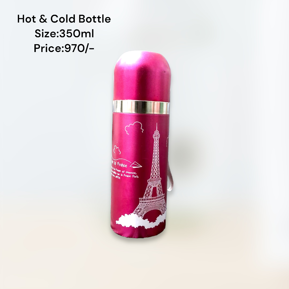Hot & Cold Bottle Silver Pink