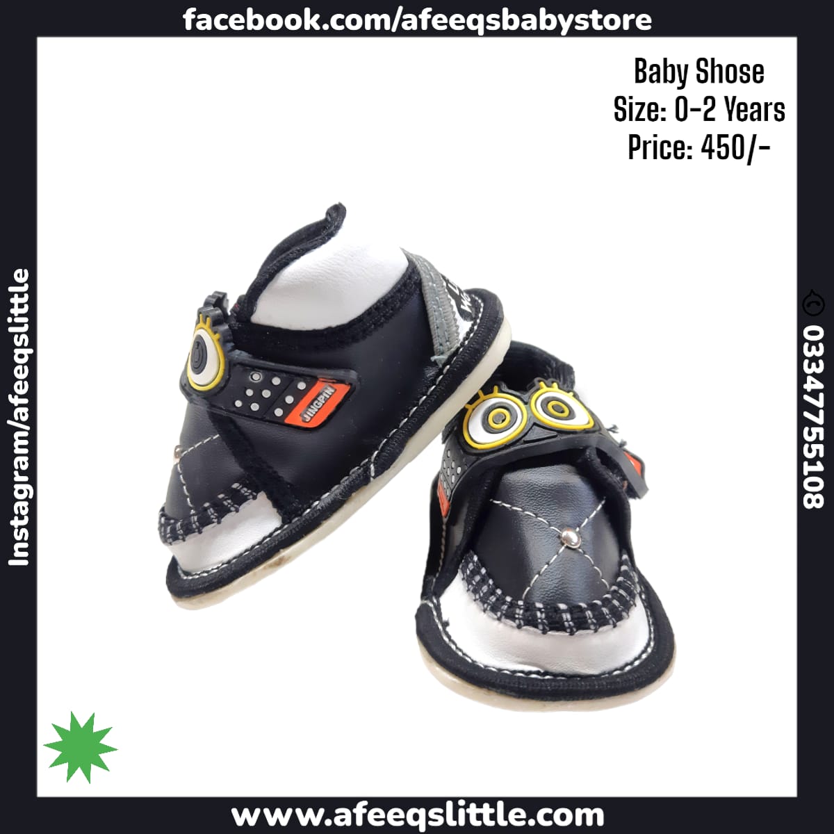 Black Baby Shoes