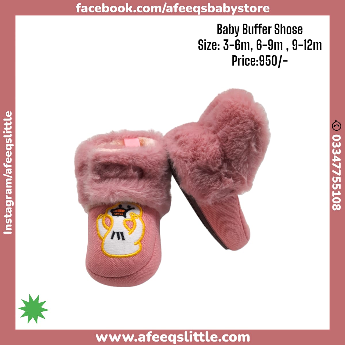 Soft & Warm Pink Baby Shoes