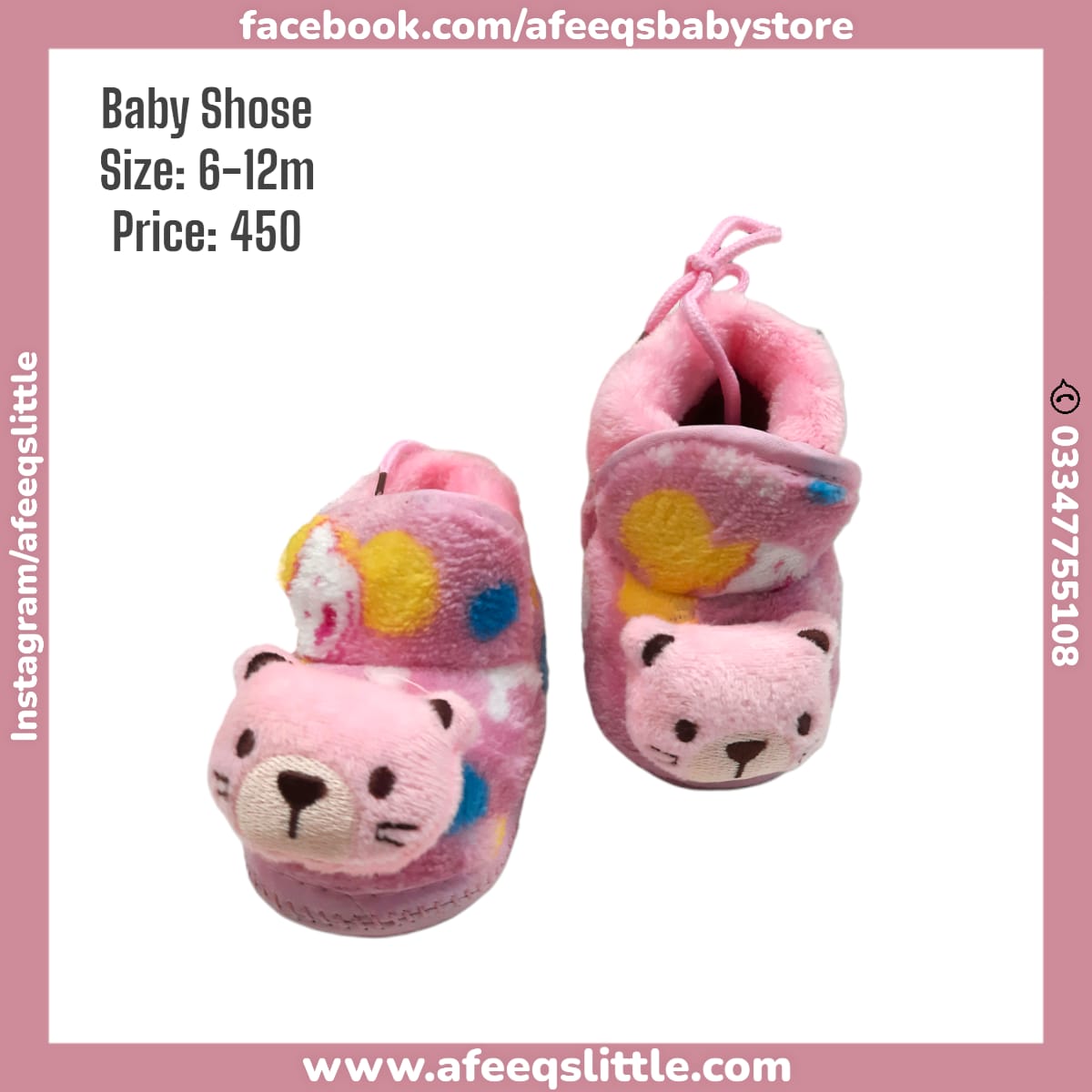 Cute Cat Warm Baby Shoes