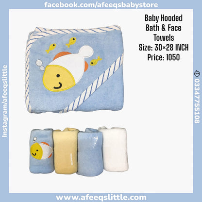 Baby Hooded Bath & Face Towels