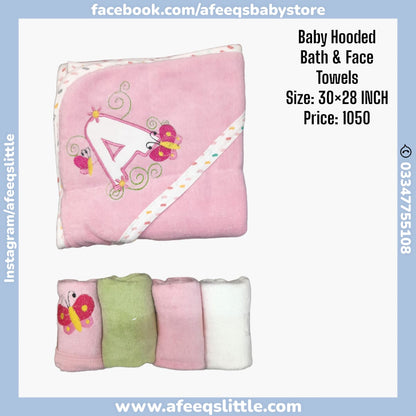 Baby Hooded Bath & Face Towels