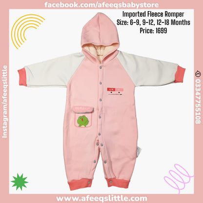 High Quality Fleece Hooded Romper