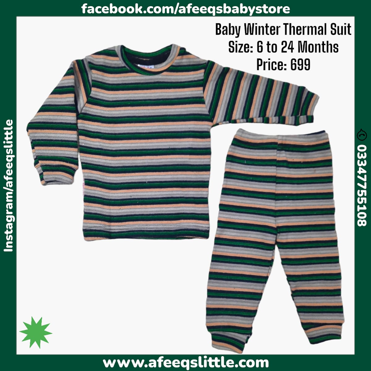 Warm Winter Thermal Night Suit