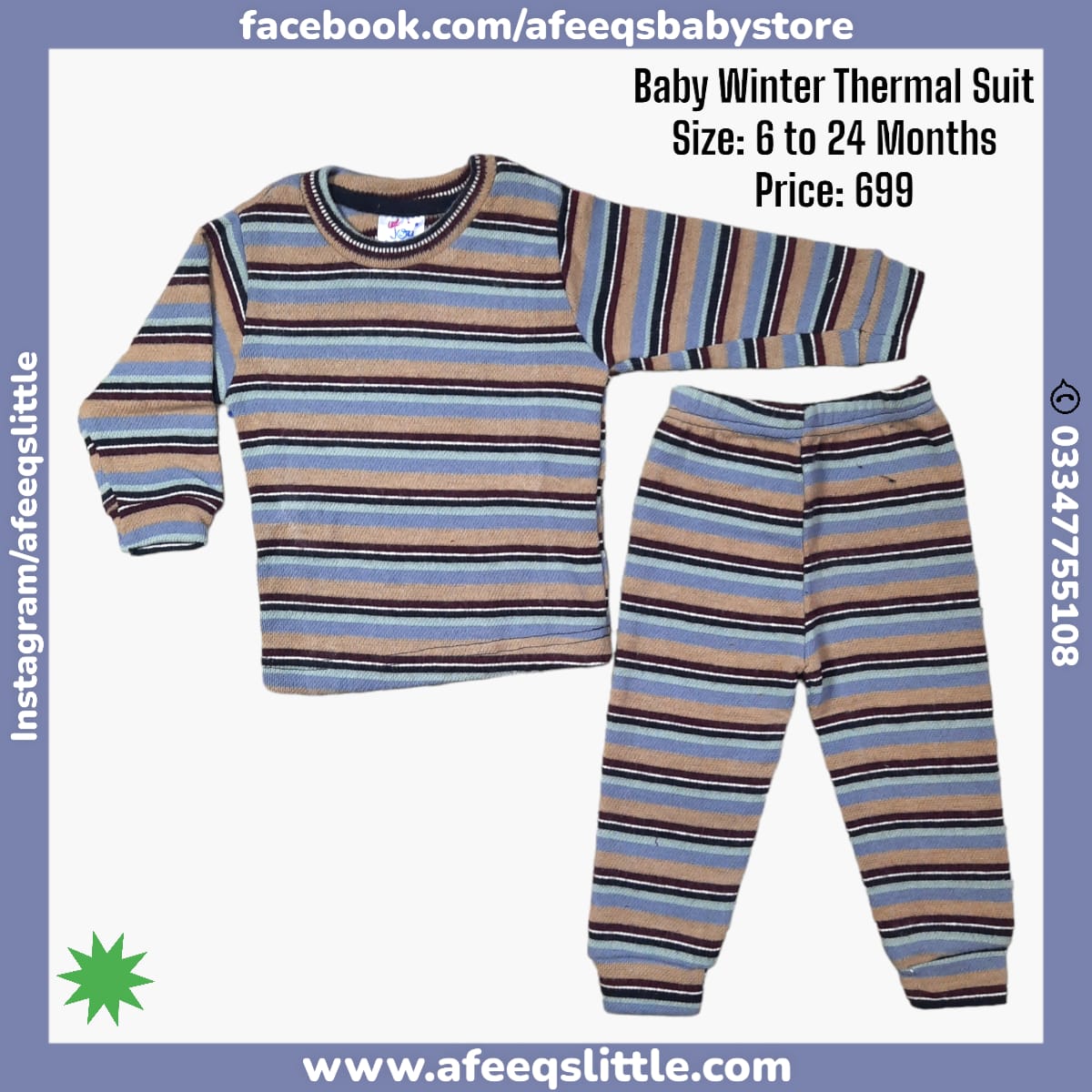 Warm Winter Thermal Night Suit