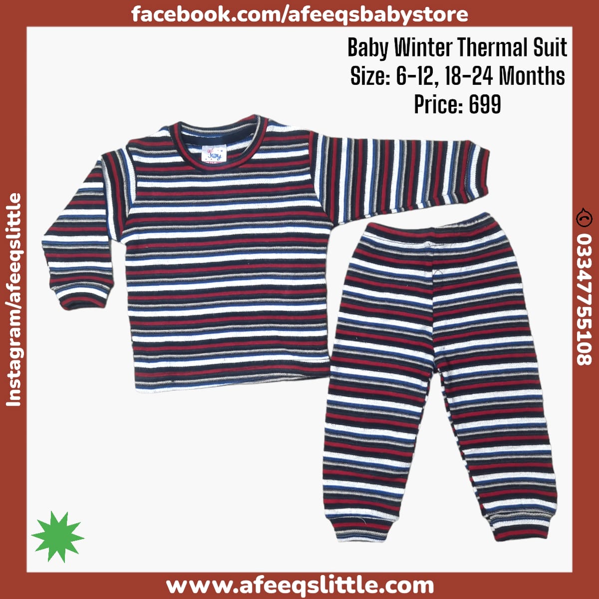 Warm Winter Thermal Night Suit