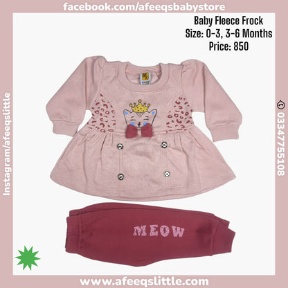 Catty Baby Fleece Frock