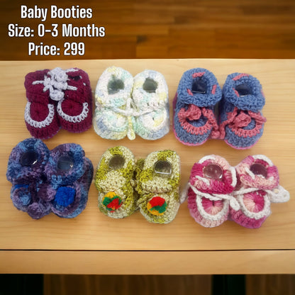 Beautiful Baby Booties 0-3months