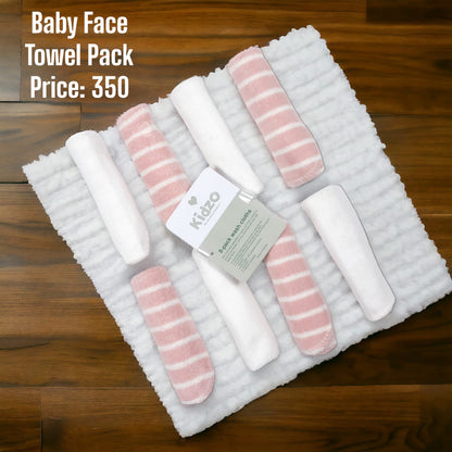 8 Pieces Baby Face Towels Pack