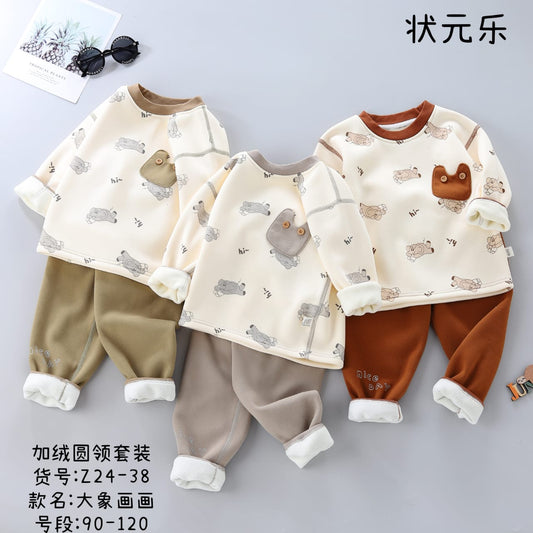 Little Elephant Premium Imported Fleece Suit