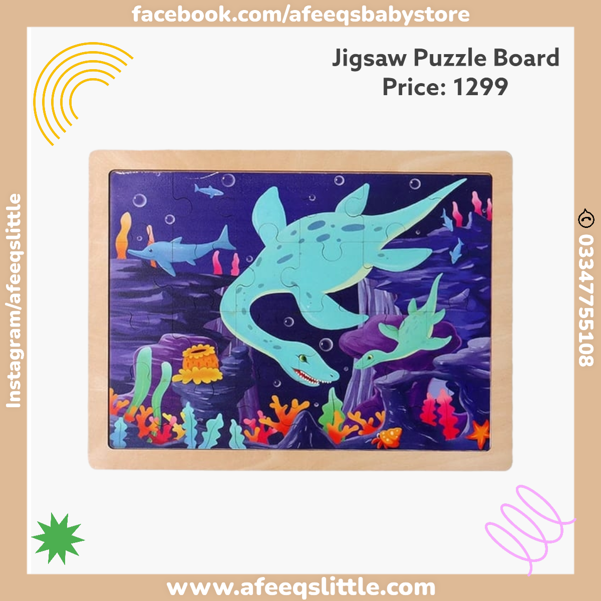 Dinosaur Jigsaw Puzzle Board - Toy