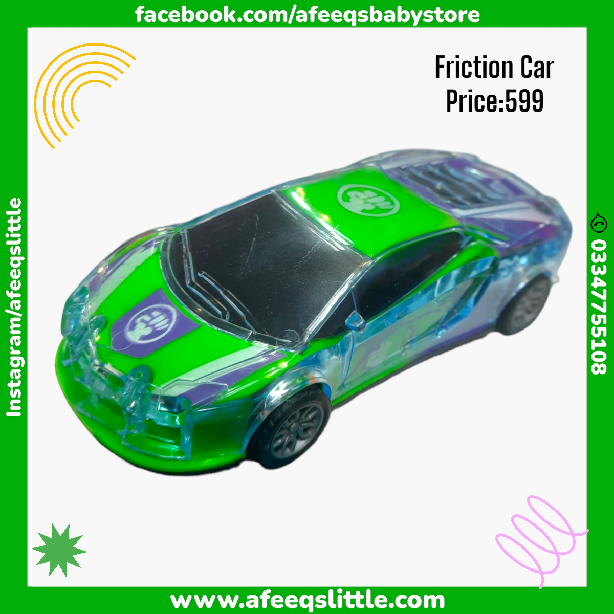 Super Speed Toy Car With Lights & Tunes