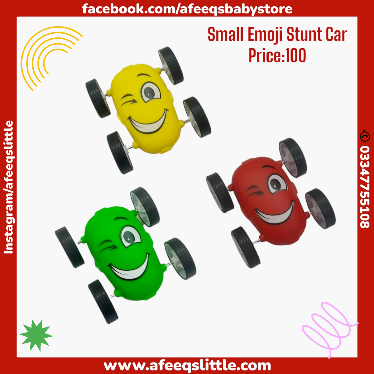 Small Emoji Stunt Car - Toy