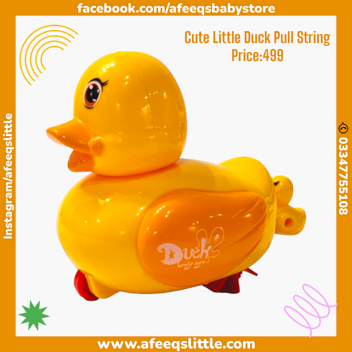 Cute Little Duck Pull String Toy