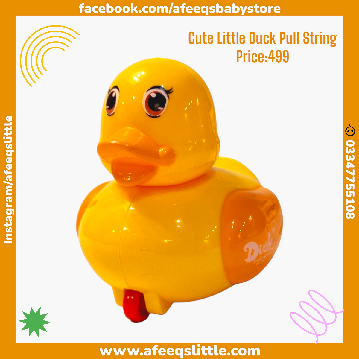 Cute Little Duck Pull String Toy